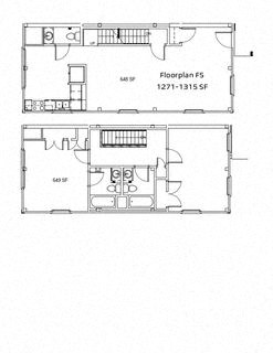 a floor plan of a house with two floors and a garage